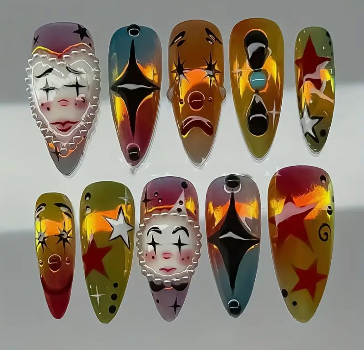 Carnival Crush – Almond Art Show Set (10pcs)