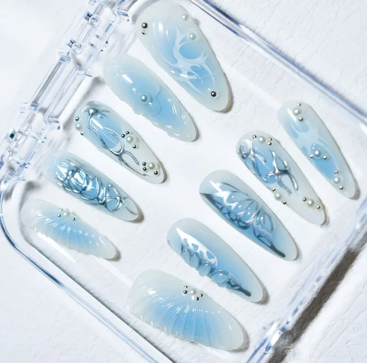 Faded Blue Blossom (not black silver design)